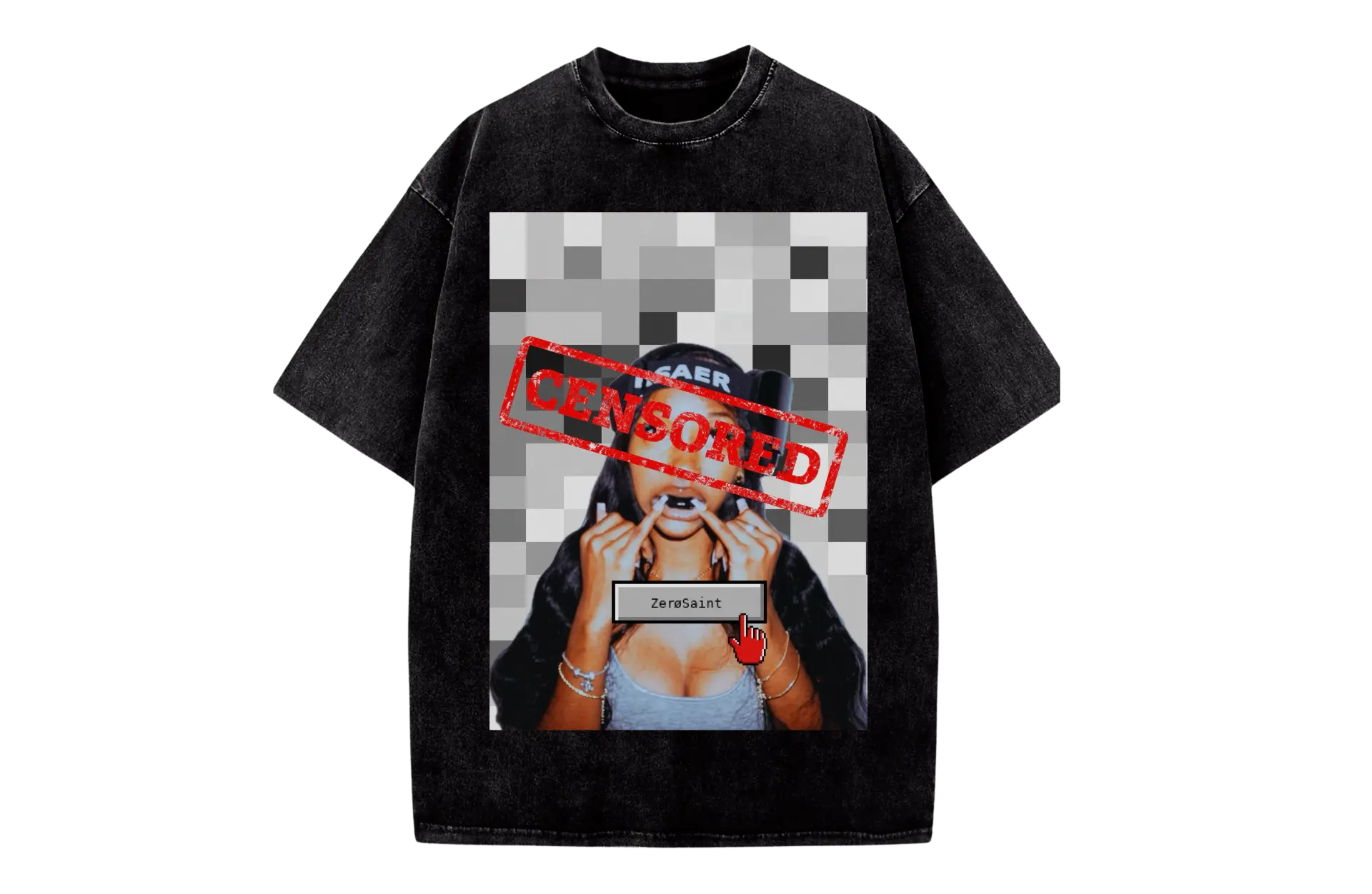 ZERØSAINT Censored Tee front