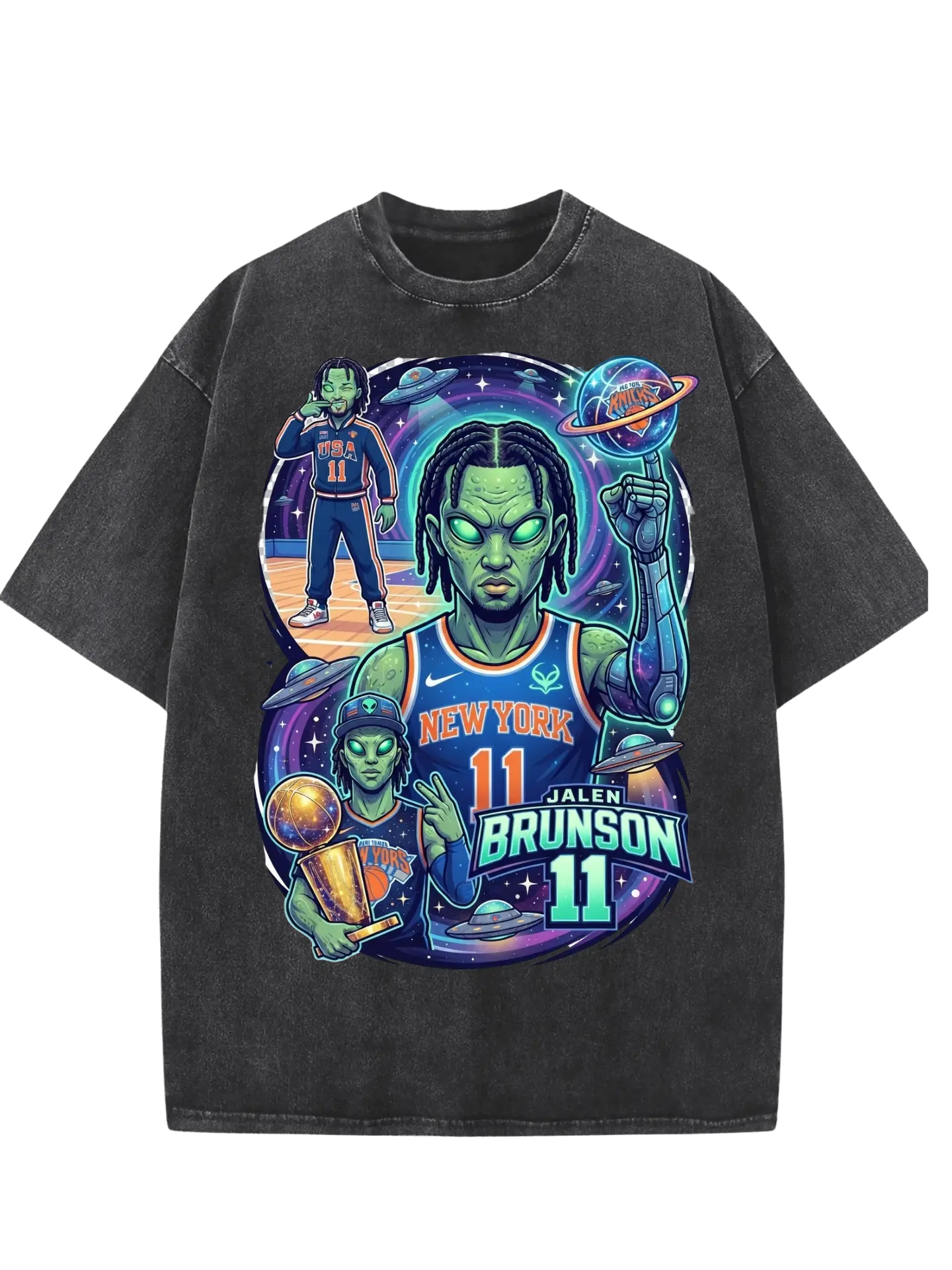 Jalen Brunson Alien Invasion Tee — front